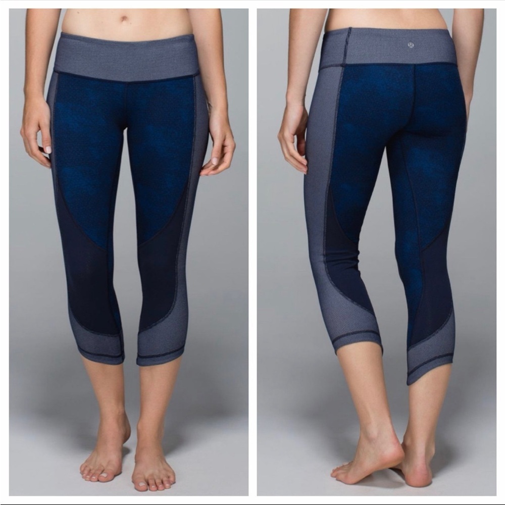 Lululemon Wunder Under Crop Shashiko Leggings